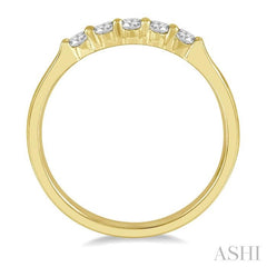 ASHI Round Shape 5 Stone Diamond Wedding Band 33346PPFHYG