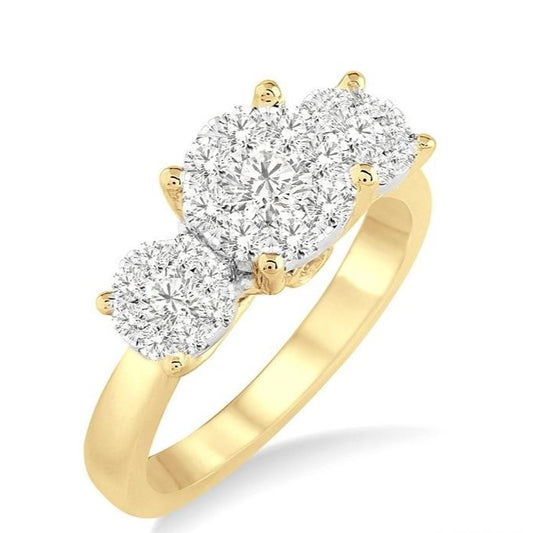 Parkplace Jewelers Round Shape Past Present & Future Lovebright Essential Diamond Engagement Ring 36921PPFVYW