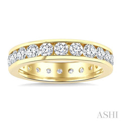 ASHI Channel Set Eternity Diamond Wedding Band 33380PPFGYG-2.00