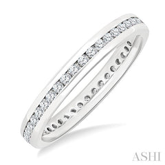 ASHI Channel Set Eternity Diamond Wedding Band 33383PPFGWG