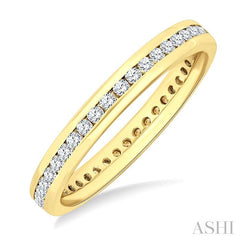 ASHI Channel Set Eternity Diamond Wedding Band 33383PPFGYG