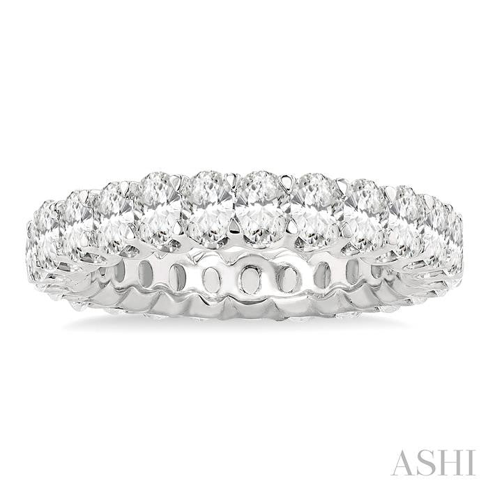 ASHI Oval Shape Eternity Diamond Wedding Band 33440PPFGWG-3.00