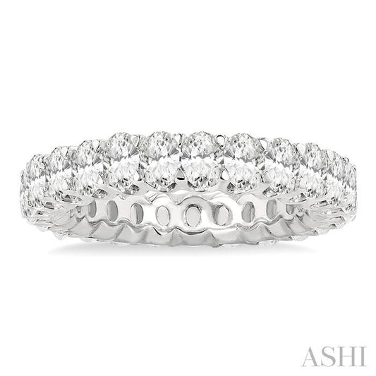 ASHI Oval Shape Eternity Diamond Wedding Band 33440PPFGWG-3.00
