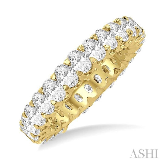 ASHI Oval Shape Eternity Diamond Wedding Band 33440PPFGYG-3.00