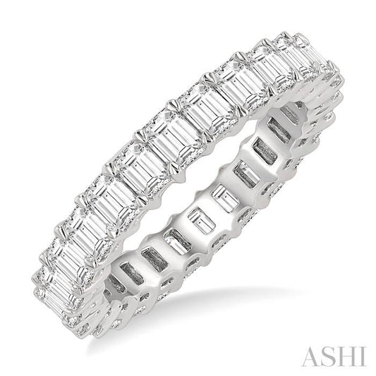 ASHI Emerald Shape Eternity Diamond Wedding Band 33470PPFGWG-3.00
