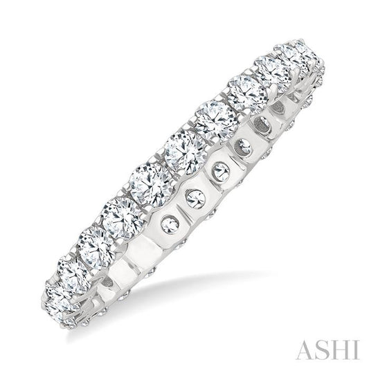 ASHI Round Shape Eternity Diamond Wedding Band 33490PPFGWG-1.50