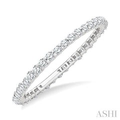 ASHI Round Shape Eternity Diamond Wedding Band 33493PPFGWG