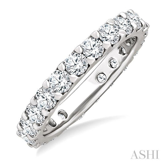 ASHI Round Shape Eternity Diamond Wedding Band 33530PPFGWG-2.00