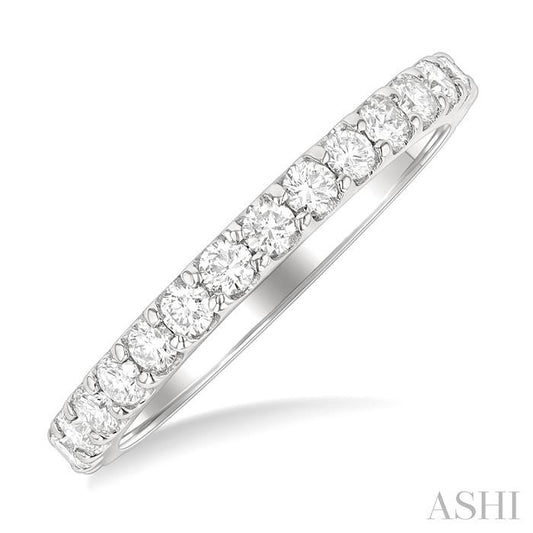 ASHI Round Shape Eternity Diamond Wedding Band 33531PPFGWG