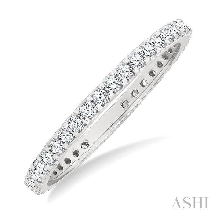 ASHI Round Shape Eternity Diamond Wedding Band 33533PPFGWG
