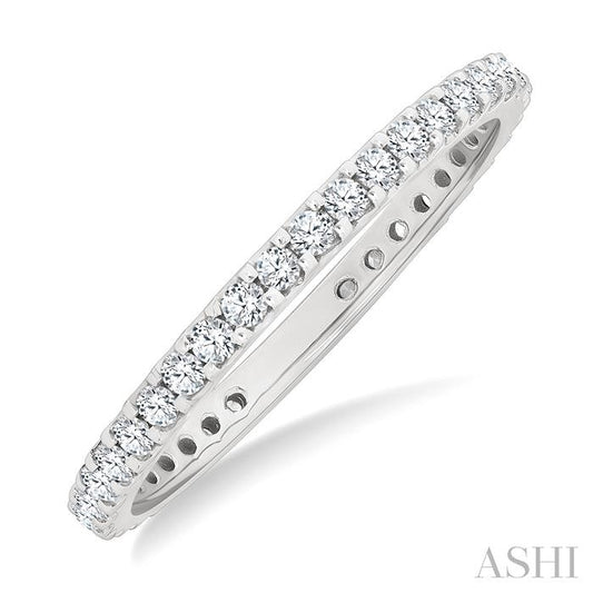 ASHI Round Shape Eternity Diamond Wedding Band 33533PPFGWG