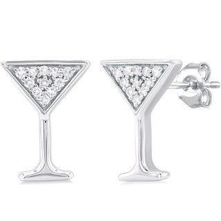 Parkplace Jewelers Martini Glass Petite Diamond Fashion Earrings 648M9PPTSERWG