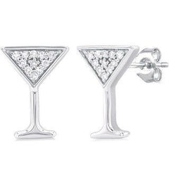 Parkplace Jewelers Martini Glass Petite Diamond Fashion Earrings 648M9PPTSERWG