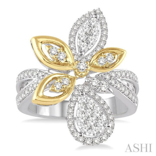 ASHI Flower Halo Lovebright Diamond Fashion Ring 34302PPFVWY