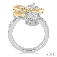 ASHI Flower Halo Lovebright Diamond Fashion Ring 34302PPFVWY