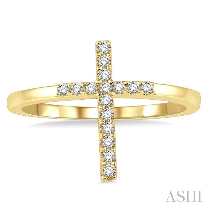 ASHI Stackable Cross Petite Diamond Fashion Ring 34318PPTXYG
