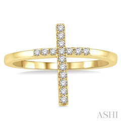 ASHI Stackable Cross Petite Diamond Fashion Ring 34318PPTXYG