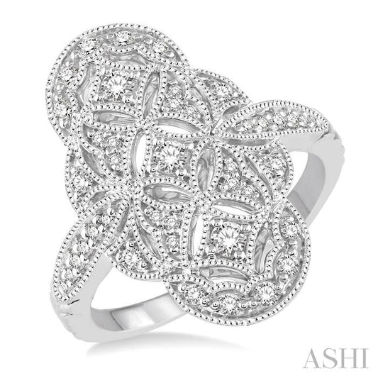 ASHI Floral Lattice Diamond Fashion Ring 34423PPFHWG