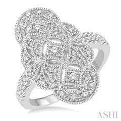 ASHI Floral Lattice Diamond Fashion Ring 34423PPFHWG