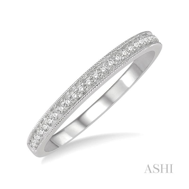 ASHI Diamond Wedding Band 33338PPFGWG