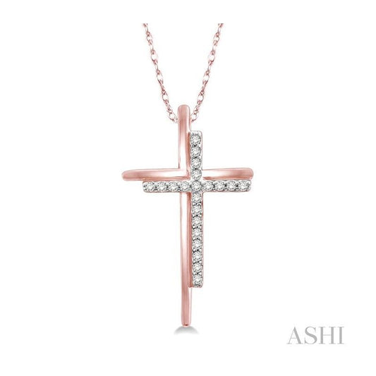 ASHI Cross Diamond Fashion Pendant 96128PPTSPDPG