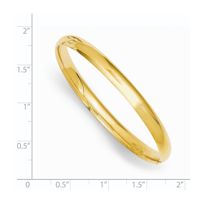 Quality Gold 14k 3/16 Polished Hinged Baby Bangle BP3-16