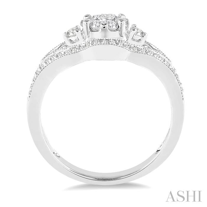 ASHI Round Shape Lovebright Diamond Ring 34663PPFVWG