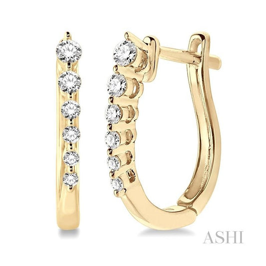 ASHI Journey Diamond Hoop Earrings 63416PPFCERYG