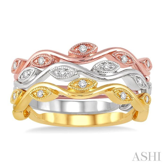 ASHI Stackable Diamond Band Set 34937PPFN3T