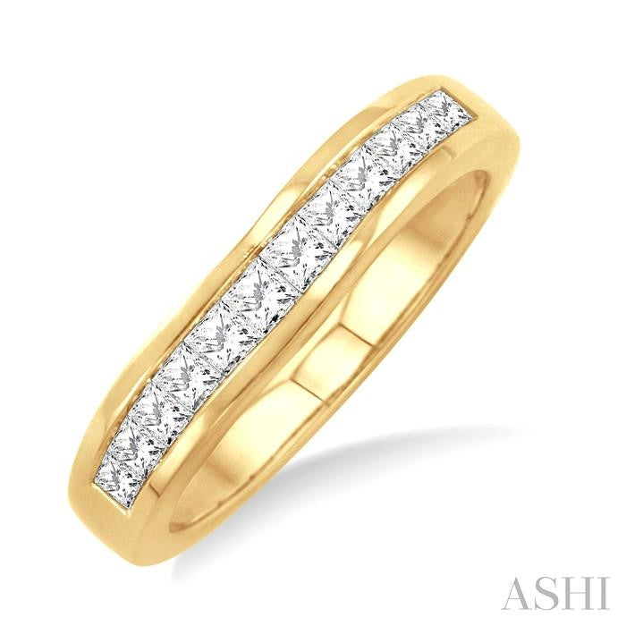 ASHI Channel Set Curved Diamond Wedding Band 35223PPFHYG