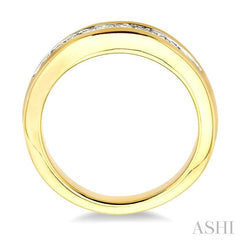 ASHI Channel Set Curved Diamond Wedding Band 35223PPFHYG