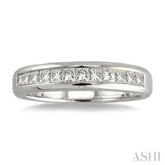 ASHI Channel Set Diamond Wedding Band 35233PPFRWG