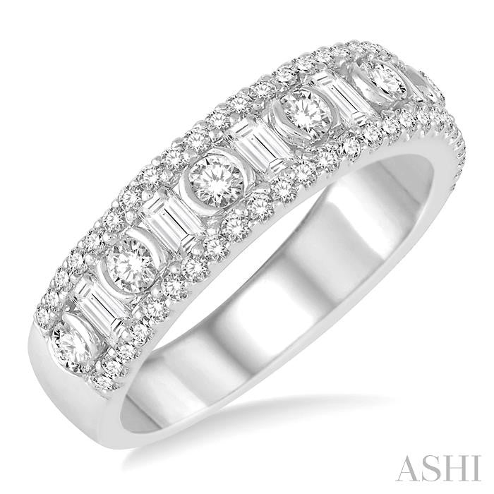ASHI Baguette Diamond Fashion Band 35411PPFHWG