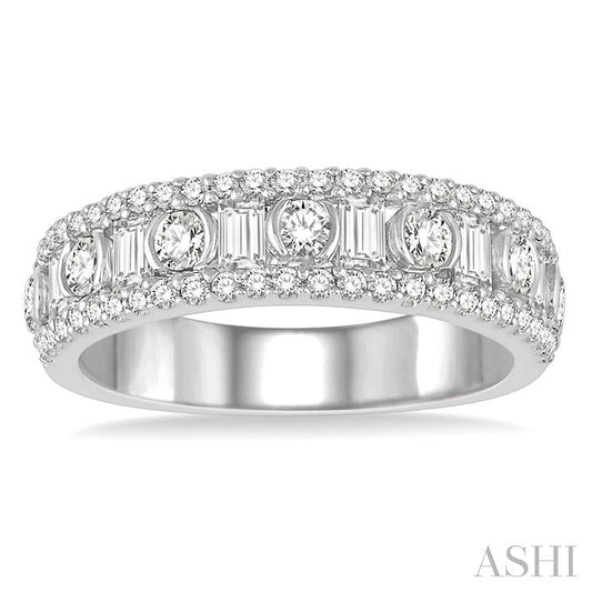 ASHI Baguette Diamond Fashion Band 35411PPFHWG