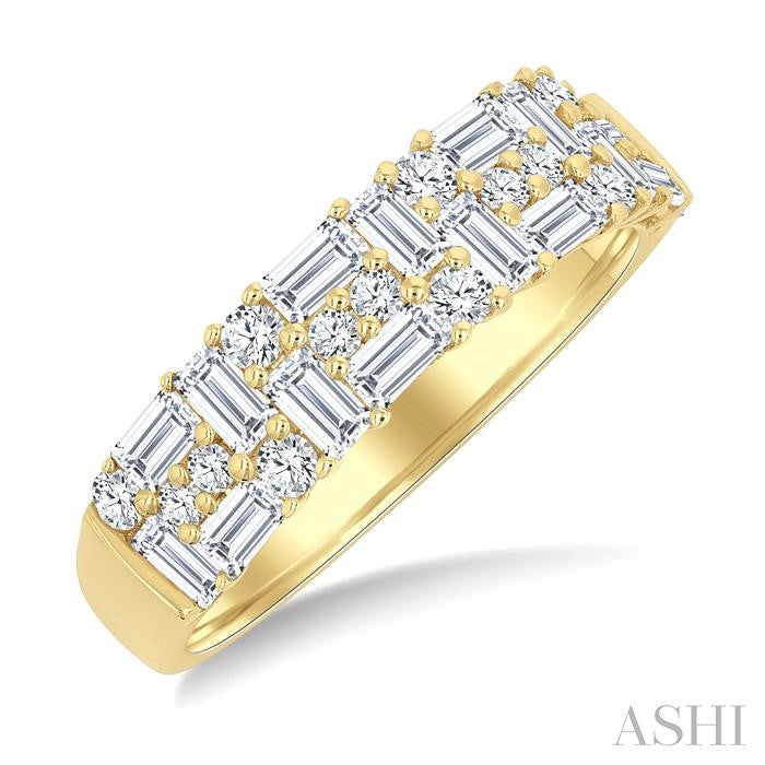 ASHI Baguette Diamond Fashion Band 360H0PPFGYG-1.10