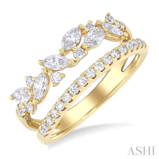ASHI Double Row Diamond Fashion Ring 360K2PPFGYG
