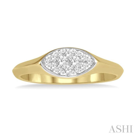ASHI Marquise Shape Lovebright Essential Diamond Signet Ring 360N7PPFHYW
