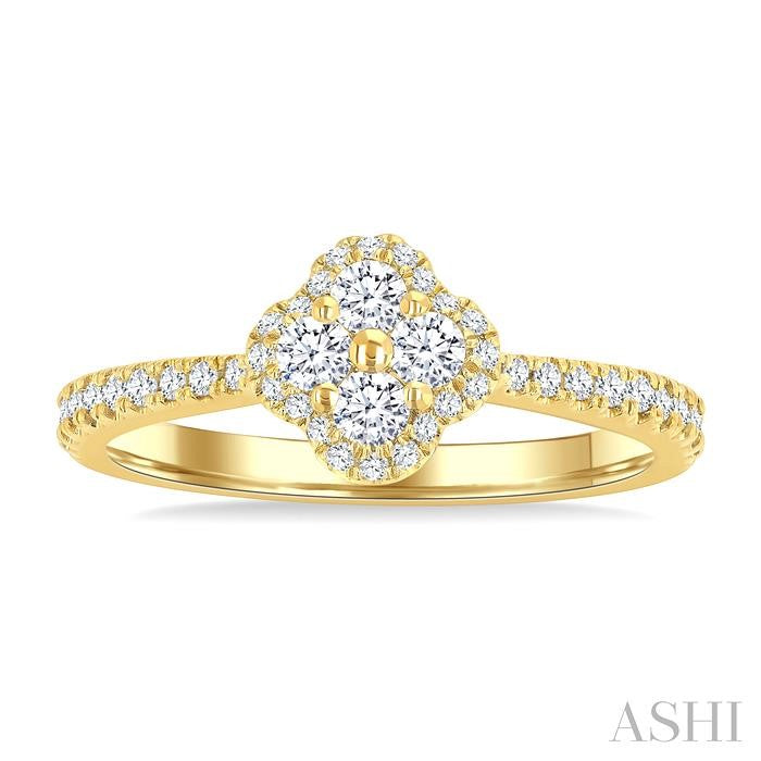 ASHI Clover Diamond Fashion Ring 360W3PPFGYG