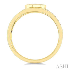 ASHI Marquise Shape Bezel Diamond Fashion Open Ring 360Y3PPFGYG-MQ