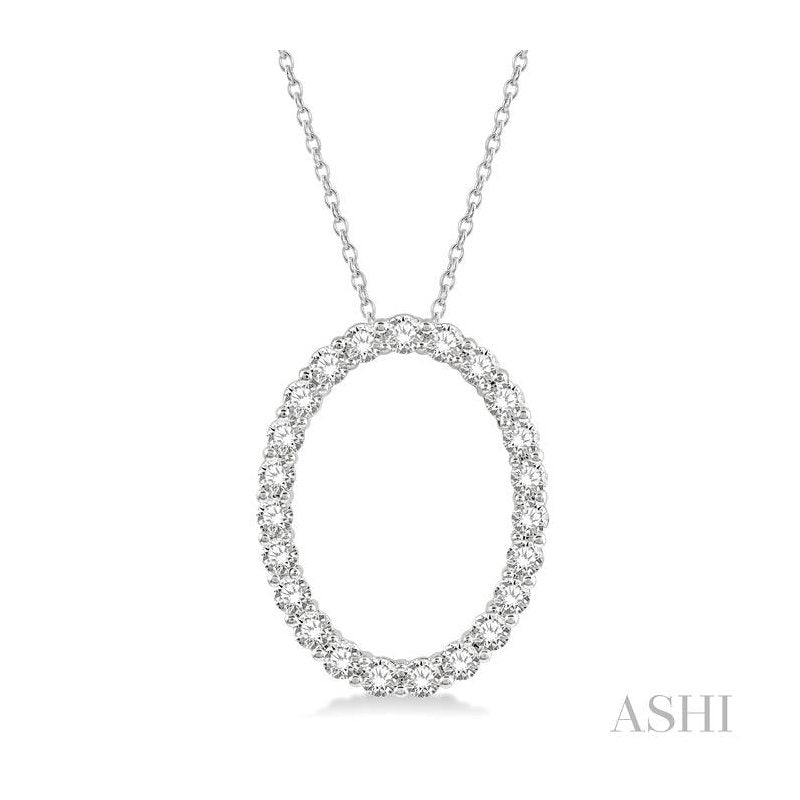 ASHI Oval Shape Diamond Pendant 901H1PPFGPDWG