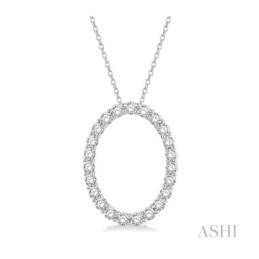 ASHI Oval Shape Diamond Pendant 901H1PPFGPDWG