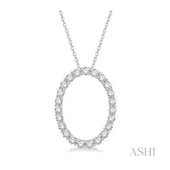 ASHI Oval Shape Diamond Pendant 901H1PPFGPDWG