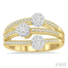 ASHI Round Shape Lovebright Diamond Fashion Ring 361N4PPFGYW