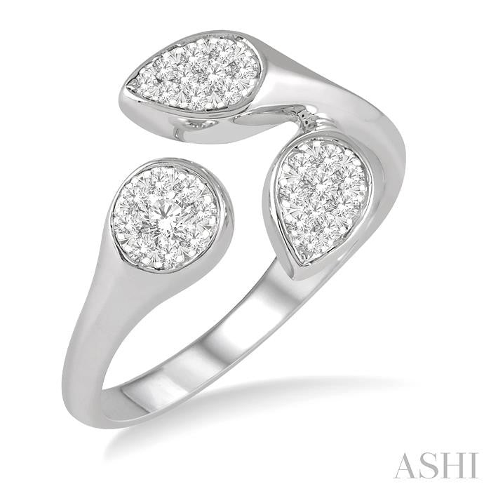 ASHI Mixed Shape Lovebright Diamond Fashion Open Ring 361P5PPTGWG