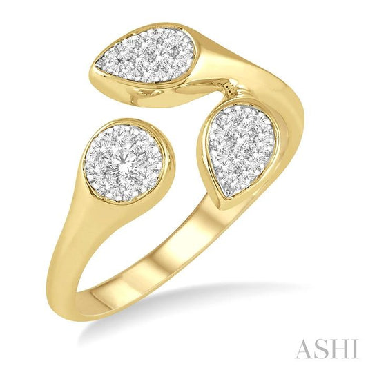ASHI Mixed Shape Lovebright Diamond Fashion Open Ring 361P5PPTGYW