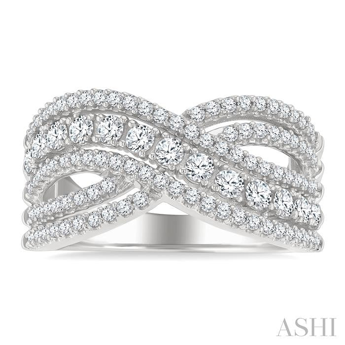 ASHI Criss Cross Bold Diamond Fashion Band 361X1PPFGWG