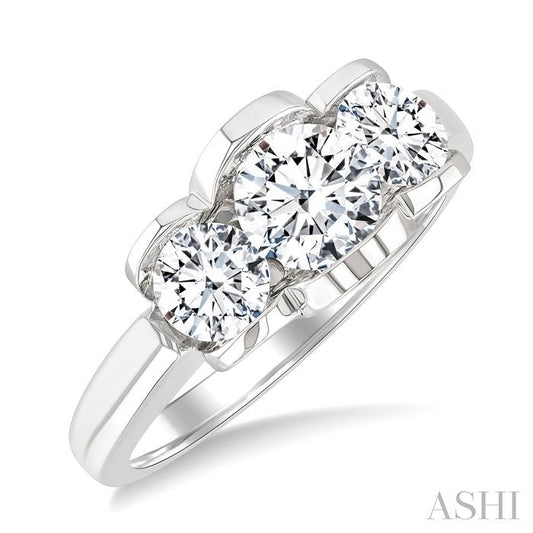 ASHI 3 Stone Diamond Fashion Ring 361Y0PPFGWG-1.5