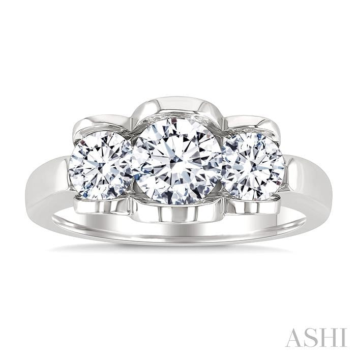 ASHI 3 Stone Diamond Fashion Ring 361Y0PPFGWG-1.5