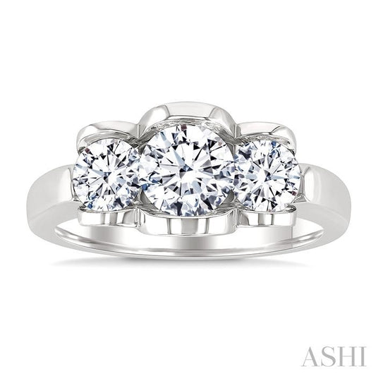 ASHI 3 Stone Diamond Fashion Ring 361Y0PPFGWG-1.5