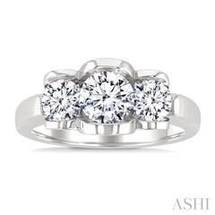 ASHI 3 Stone Diamond Fashion Ring 361Y0PPFGWG-1.5